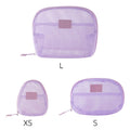 Dopamine Solid Color Mesh Portable Makeup Bag MK2BW6S10BOB83