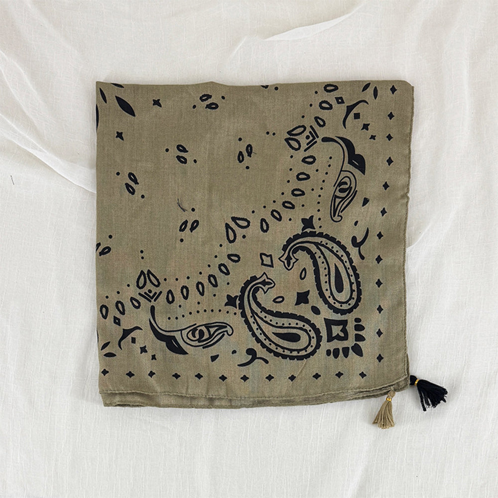 Bohemian Soft Paisley Print Headscarf Square Scarf 6W6NSC213