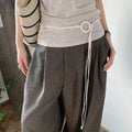 Bohemian Round Ring Braided Rope Waist Belt 6W6JBT200