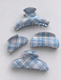 Plaid Acetate Hair Claw - DippedShop Wholesale - #7763