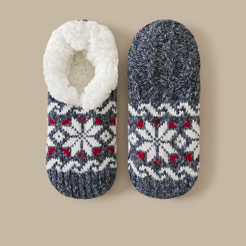 Vintage Thicken Warm Fuzzy Slipper Socks 6W8FSO862