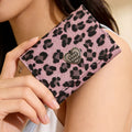 Vintage Leopard Print Tri-Fold Credit Card Wallet 6S10BWB85
