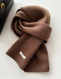 Minimalist Solid Color Versatile Warm Knit Scarf 6W6NSC89