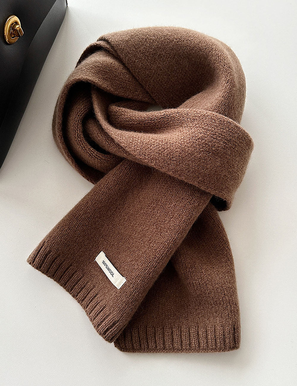Minimalist Solid Color Versatile Warm Knit Scarf 6W6NSC89