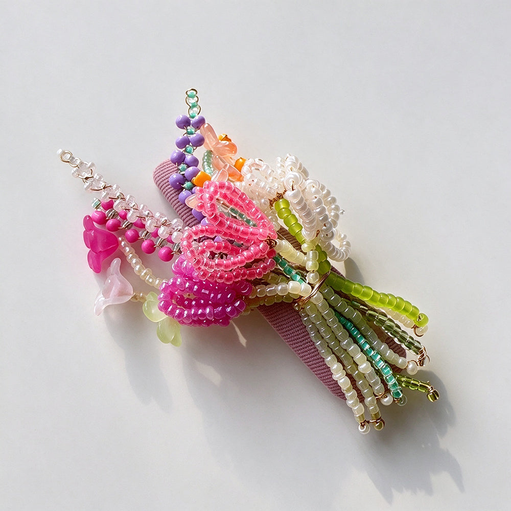 Beaded Flower Hair Clip - DippedShop Wholesale - #1347