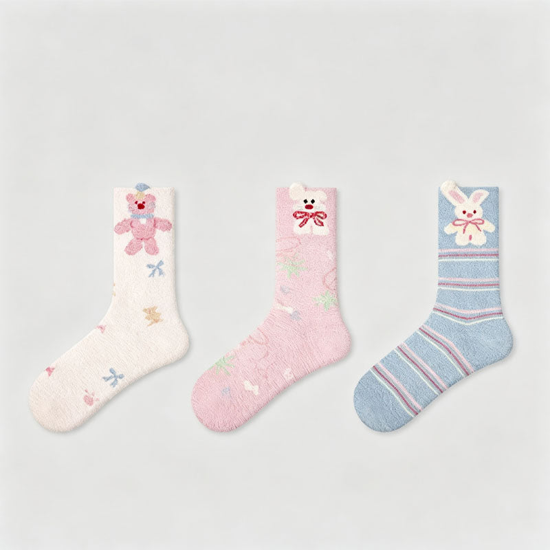 Winter Thick Warm Fleece Soft Crew Socks 6W8FSO776