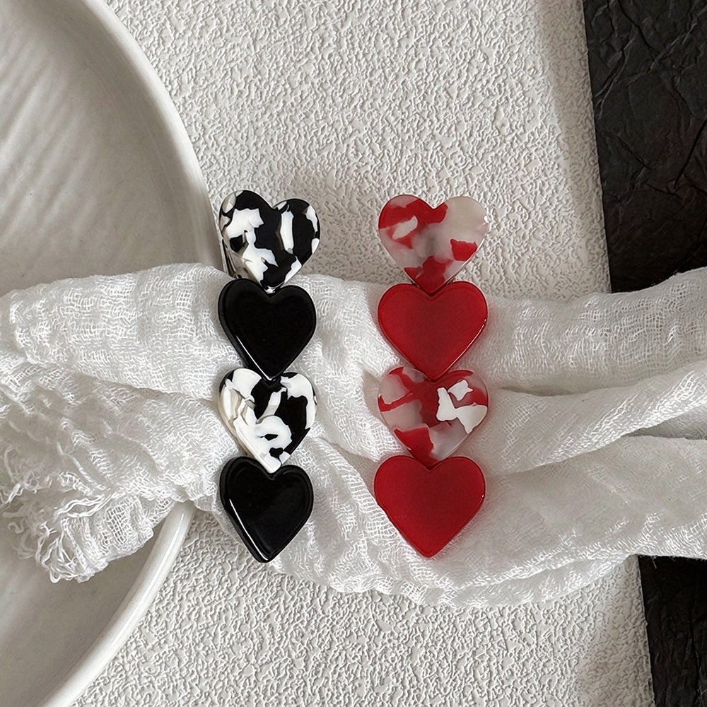 Marble Heart Hair Claw - DippedShop Wholesale - #2291