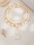 Multi-Layer Gold Shell Necklace - DippedShop Wholesale - #1459