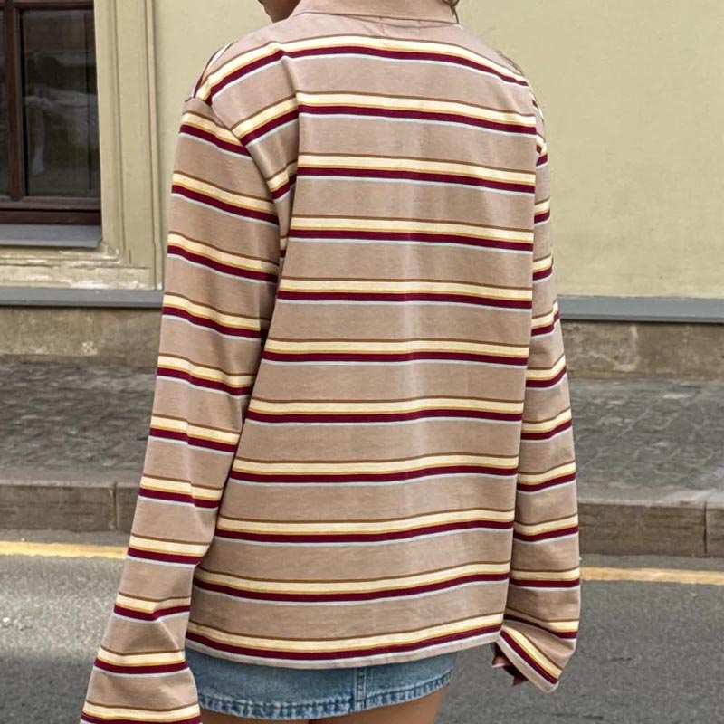 Vintage Striped Polo Shirt - DippedShop Wholesale - #0243