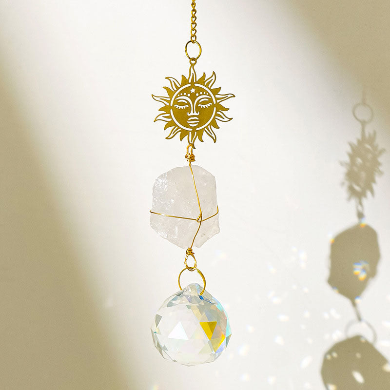 Natural Stone Crystal Ball Pendant - DippedShop Wholesale - #6739
