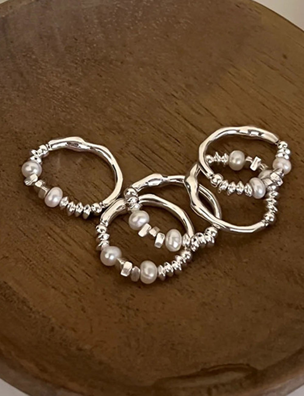 Pearl Beaded Thin Ring - DippedShop Wholesale - #1603