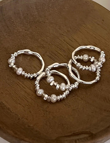 Pearl Beaded Thin Ring - DippedShop Wholesale - #1603