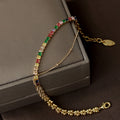 Chunky Colorful Zirconia Bracelet - DippedShop Wholesale - #3907