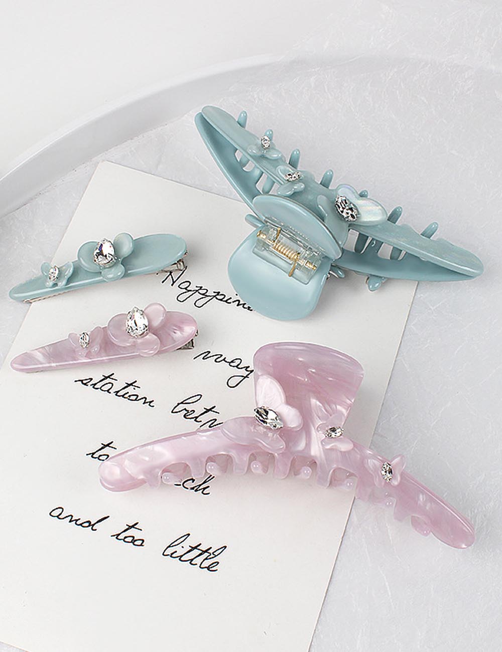 Rhinestone Butterfly Hair Claw - DippedShop Wholesale - #6323