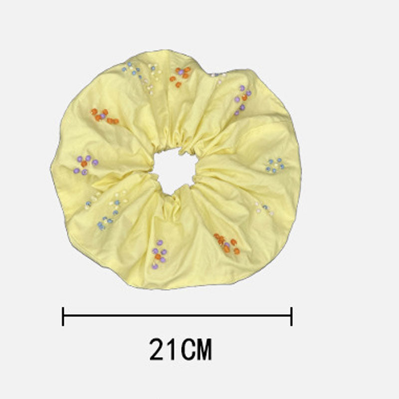 Flower Beaded Hair Scrunchie - DippedShop Wholesale - #9747