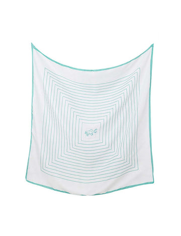 Cartoon Fish Minimalist Geometric Square Scarf DP25F453