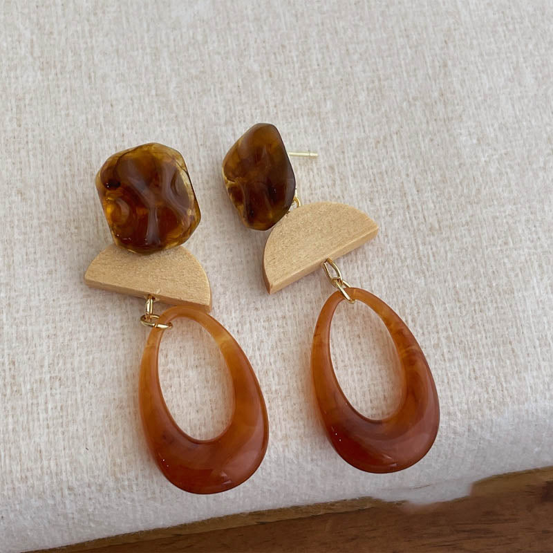 Acrylic Oval Dangle Earrings - DippedShop Wholesale - #3907