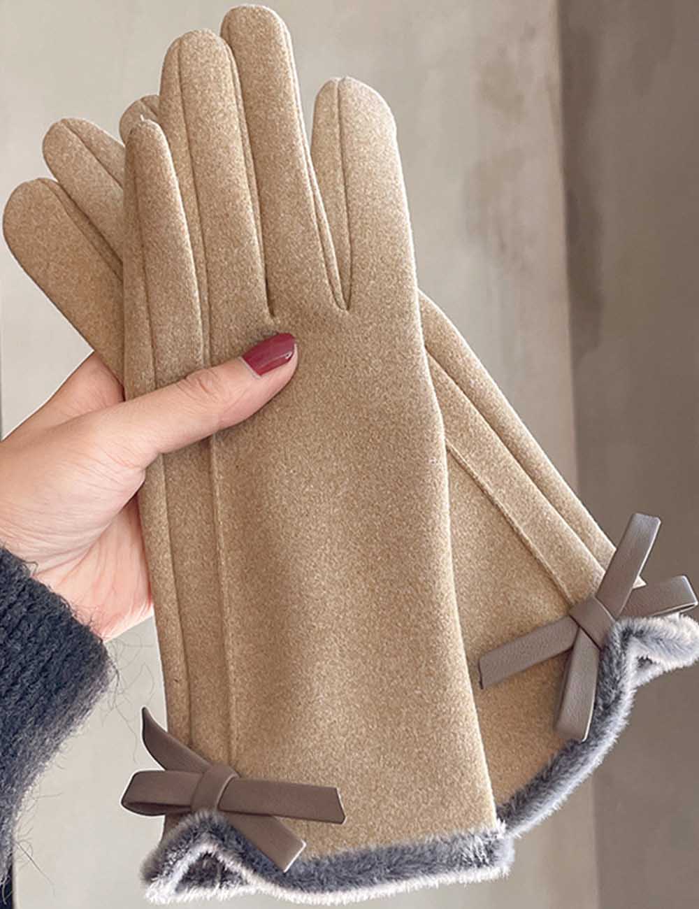Elegant Touchscreen Thick Warm Winter Gloves DP25G707