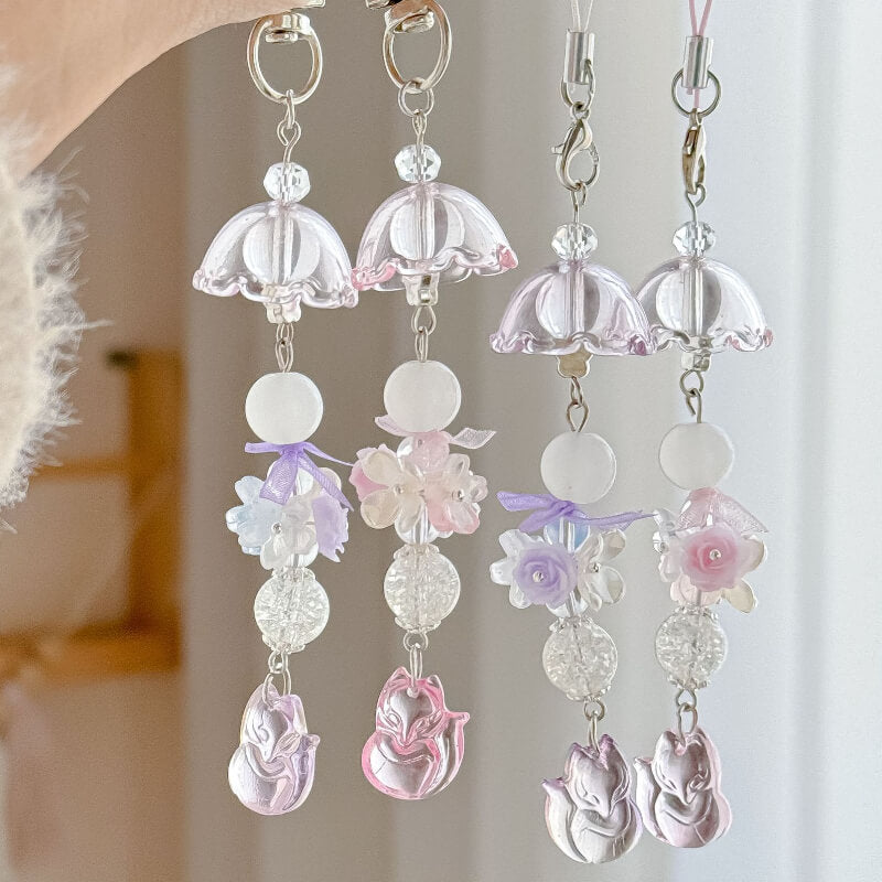 Cute Flower Beaded Keychain Bag Charm DP25C918