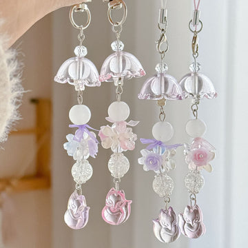 Cute Flower Beaded Keychain Bag Charm DP25C918