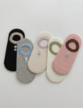 Color Block No Show Socks - DippedShop Wholesale - #3443