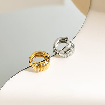 Helical Smooth Elegant Delicate Clip Earrings DPJE1859