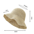Trendy Wide Brim Woven Straw S - DippedShop Wholesale - #2211