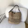 Straw Woven Hobo Bag - DippedShop Wholesale - #5731