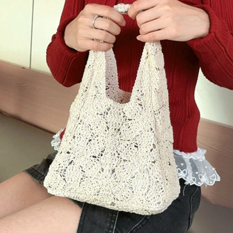 Hand-Woven Hollow Handbag - DippedShop Wholesale - #4803