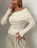 Off Shoulder Knit Top - DippedShop Wholesale - #1539