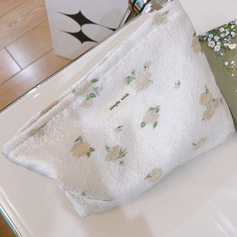 Floral Print Cosmetic Bag - DippedShop Wholesale - #4979