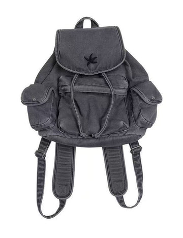 Denim Washed Multiple Pockets Portable Backpack DP25E923