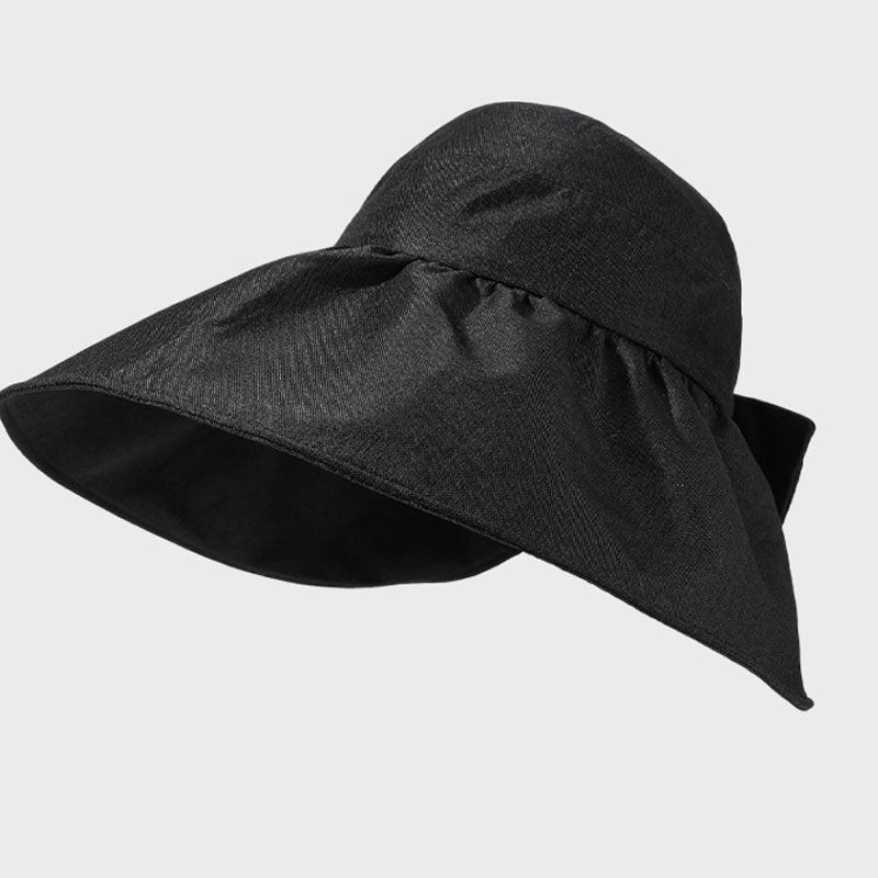 Minimalist Solid Color Foldable Sun Hat BK6HAT166T