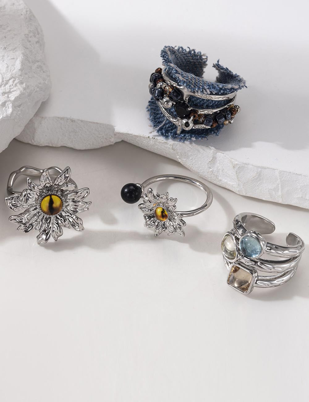 Irregular Zircon Delicate Adjustable Ring DP25F461