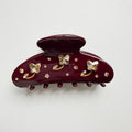 Rhinestone Flower Acetate Hair Claw - DippedShop Wholesale - #4675