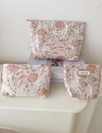 Fresh Large Capacity Floral Jacquard Makeup Bag MK2BW6W10BOB392