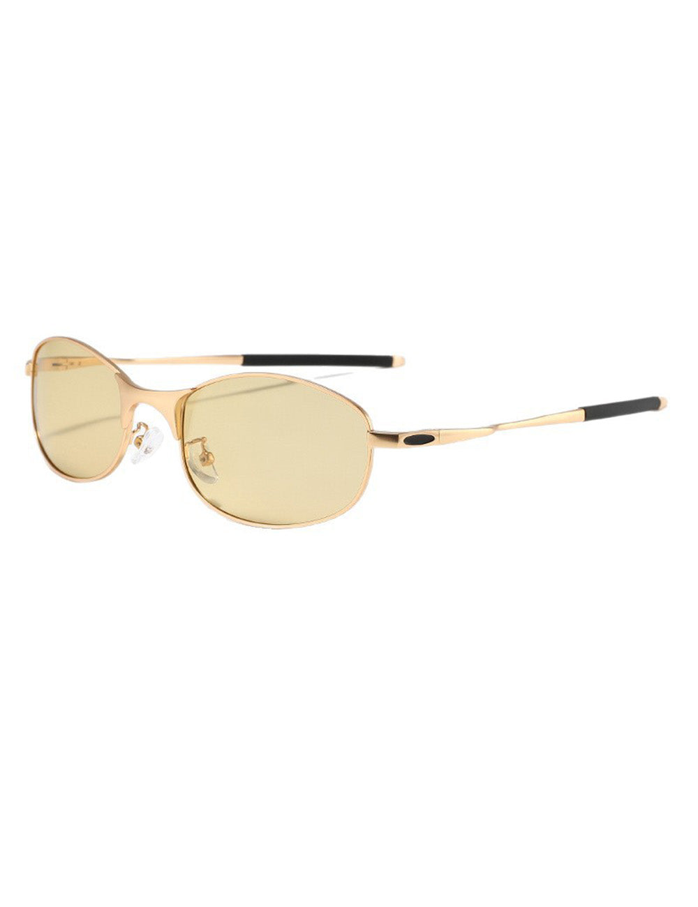 Metal Oval Frame Polarized Sunglasses - DippedShop Wholesale - #8003