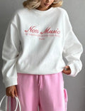 Letter Embroidery Loose Hoodie - DippedShop Wholesale - #8211