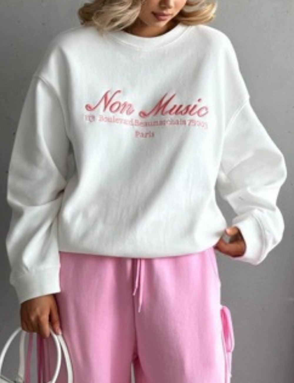 Letter Embroidery Loose Hoodie - DippedShop Wholesale - #8211