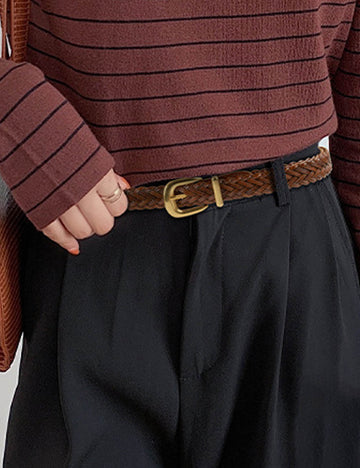 Casual Braid Woven Leather Ski - DippedShop Wholesale - #9619