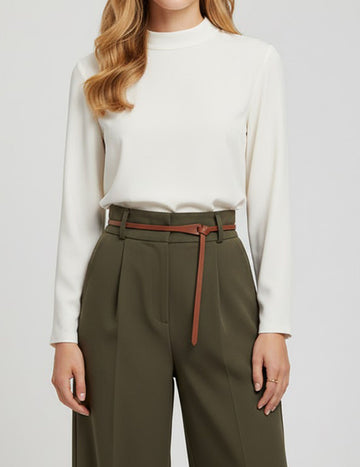 Trendy Solid Color Skinny Leather Belt DP25G560