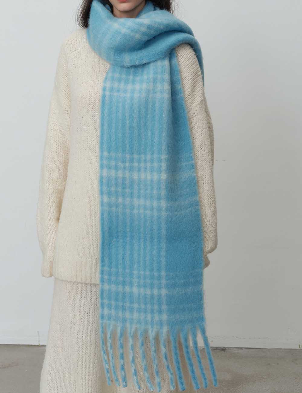 Tassel Plaid Scarf - DippedShop Wholesale - #9059