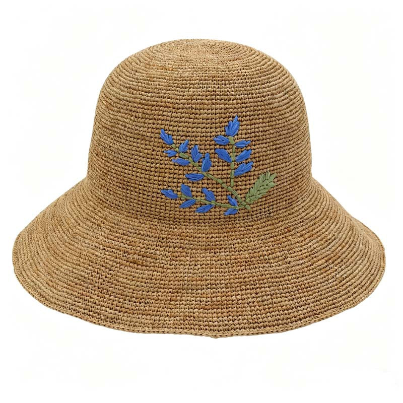 Handmade Flower Embroidery Straw Hat - DippedShop Wholesale - #4531