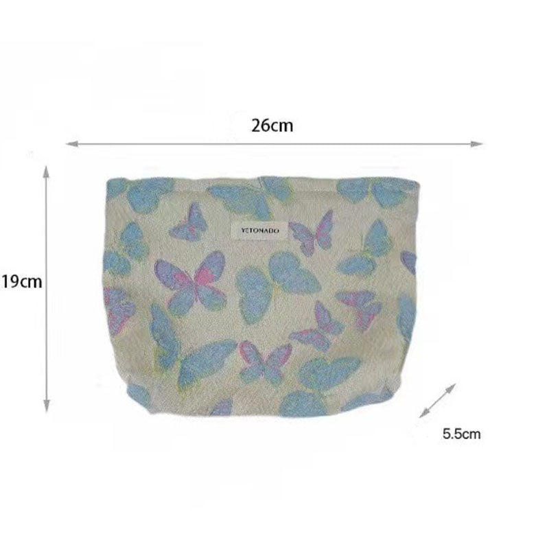 Butterfly Embossed Portable Travel Coametic Bag MK2BW6W10BOB405