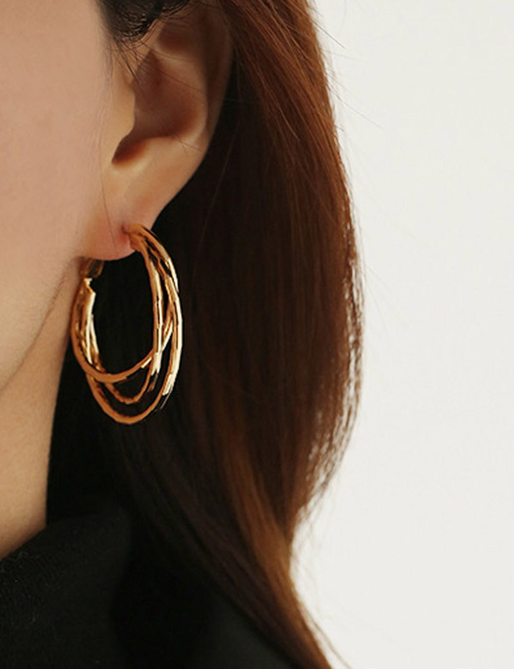Minimalist Gold Hoop Earrings - DippedShop Wholesale - #4547