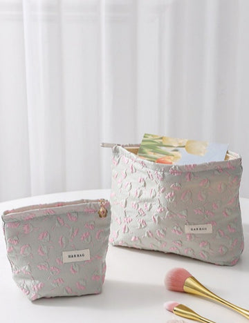 Simple Floral Jacquard Sweet Cosmetic Bag DPB1028