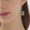 Pearl Square Drop Earrings - DippedShop Wholesale - #4019