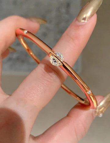 Gold Plated Zirconia Bracelet - DippedShop Wholesale - #6227
