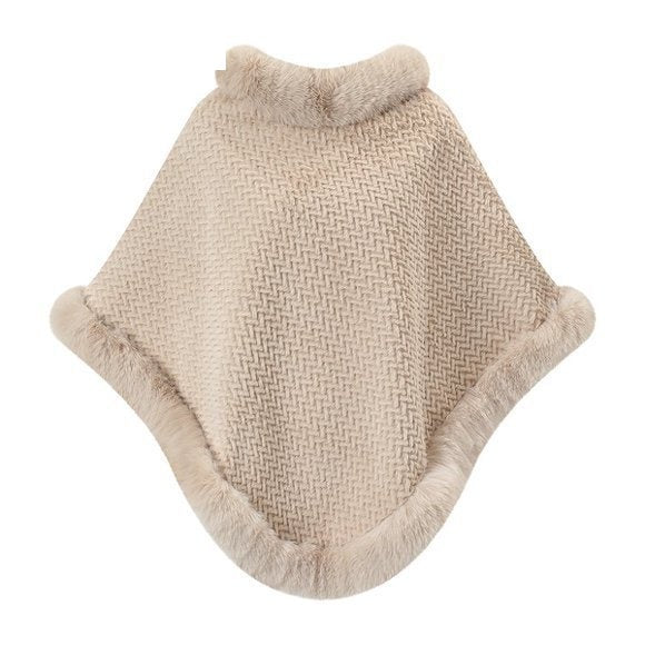 Faux Fur Poncho Cape - DippedShop Wholesale - #6611