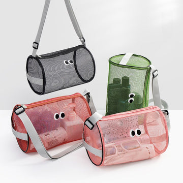 Solid Color Large Capacity Mesh Shoulder Bags DP25C635